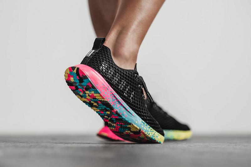 Women's Nobull Neon Glitch Mesh Running Shoes Black | SG R2615V